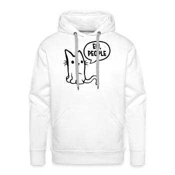 pet cats ew people - Men's Premium Hoodie - white - Front - Liam (192cm)