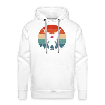 Mothman Retro - Men's Premium Hoodie - white - Front - Liam (192cm)