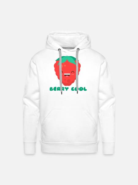 Berry Cool - Men's Premium Hoodie - white
