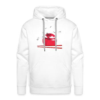 Dream In Japan - Men's Premium Hoodie - white - Front - Liam (192cm)