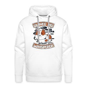 Guinea Pig Whisperer Cavy Caviidae Long Hair - Men's Premium Hoodie - white - Front - Liam (192cm)