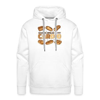 Baking Bread Is My Cardio Bread Dough Lover Bread - Men's Premium Hoodie - white - Front - Liam (192cm)