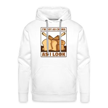 Not As Crumb As I Look Bread Maker Bread Dough - Men's Premium Hoodie - white - Front - Liam (192cm)