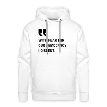 With Fear For Our Democracy - Men's Premium Hoodie - white - Front - Liam (192cm)