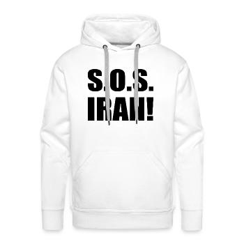 Sos iran - Men's Premium Hoodie - white - Front - Liam (192cm)