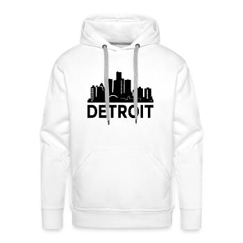 Detroit - Men's Premium Hoodie - white - Front - Liam (192cm)
