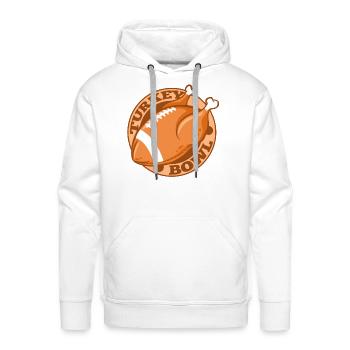 Turkey Bowl American Football Thanksgiving - Men's Premium Hoodie - white - Front - Liam (192cm)