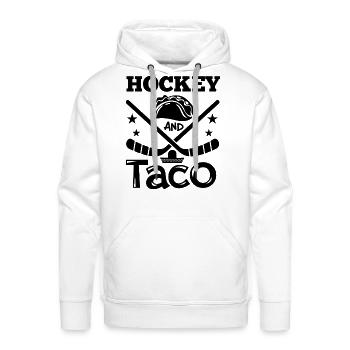 Hockey-cadeau Hockey, Entraîneur de hockey, Fan de hockey - Molleton à capuche Premium pour homme - blanc - Devant - Liam (192cm)