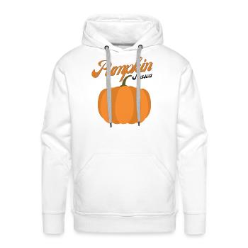 The halloween Season Pumpkin Autumn Tree Orange - Men's Premium Hoodie - white - Front - Liam (192cm)
