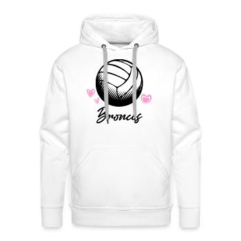 Broncos Volleyball Ball Sport - Men's Premium Hoodie - white - Front - Liam (192cm)