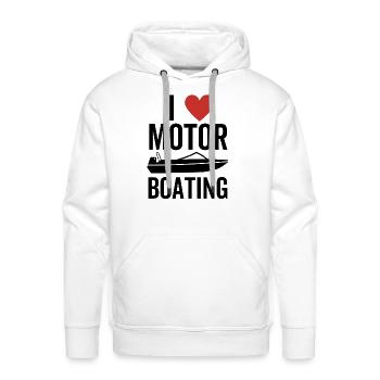 I Love Motor Boating - Men's Premium Hoodie - white - Front - Liam (192cm)