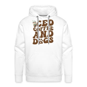 Iced Coffee And Dogs Groovy - Men's Premium Hoodie - white - Front - Liam (192cm)