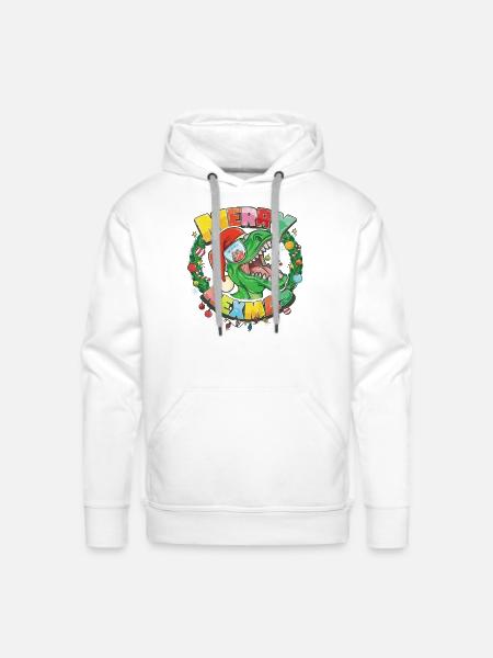 merry rexmas - Men's Premium Hoodie - white