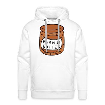 Peanut Butter Matching - Men's Premium Hoodie - white - Front - Liam (192cm)