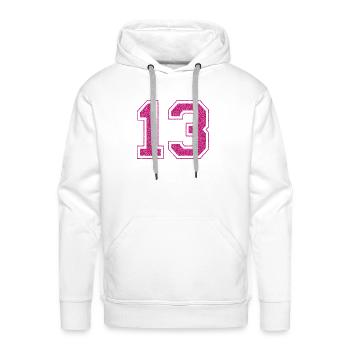 OFFICAIL 13 TEENAGER - Men's Premium Hoodie - white - Front - Liam (192cm)