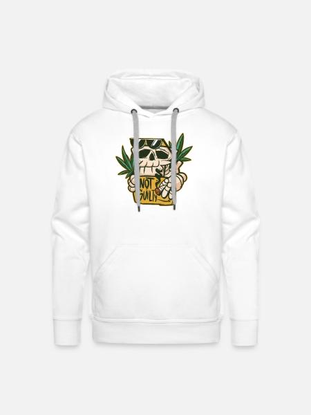 Up in Smoke - Men's Premium Hoodie - white
