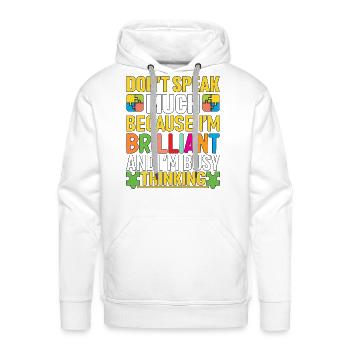 Brilliant Autism - Men's Premium Hoodie - white - Front - Liam (192cm)