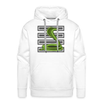 Venomous Cobra - Men's Premium Hoodie - white - Front - Liam (192cm)