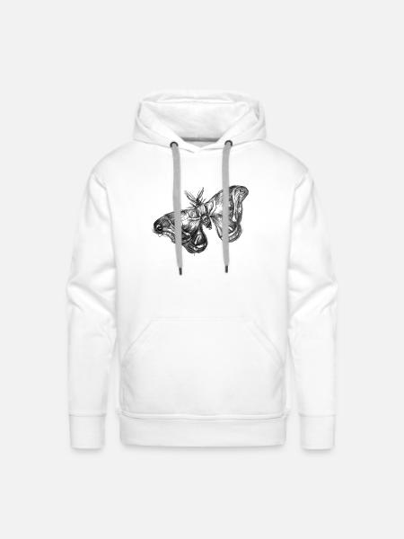 butterfly - Men's Premium Hoodie - white