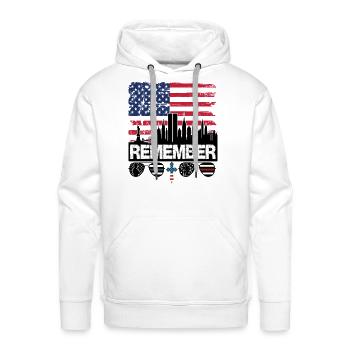 911 Anniversary - Men's Premium Hoodie - white - Front - Liam (192cm)