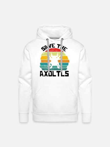 Save The Axolotls - Men's Premium Hoodie - white