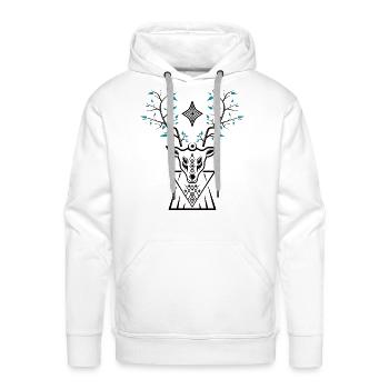 The Spiritual Stag - Men's Premium Hoodie - white - Front - Liam (192cm)