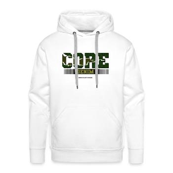 Core denim - Men's Premium Hoodie - white - Front - Liam (192cm)