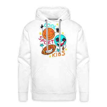 Sport Balls - Men's Premium Hoodie - white - Front - Liam (192cm)