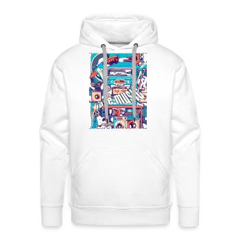 love music - Men's Premium Hoodie - white - Front - Liam (192cm)