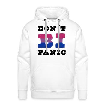 Don t BI Panic Bisexual LGBT Pride Bi Flag - Men's Premium Hoodie - white - Front - Liam (192cm)