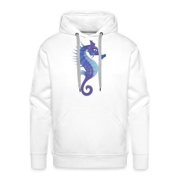 Seahorse Silhouette Ocean Water Cool Under Water - Men's Premium Hoodie - white - Front - Liam (192cm)