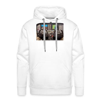 Dual Screen Flight Deck - Men's Premium Hoodie - white - Front - Liam (192cm)