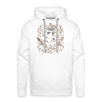 scary bear - Men's Premium Hoodie - white - Front - Liam (192cm)