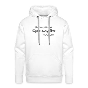 Don't worry Be Hippie Cycle campfire Yardside - Men's Premium Hoodie - white - Front - Liam (192cm)