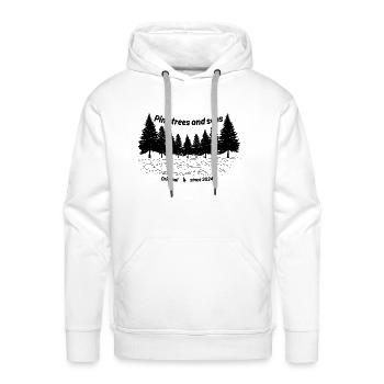 Pine trees and seas - Men's Premium Hoodie - white - Front - Liam (192cm)