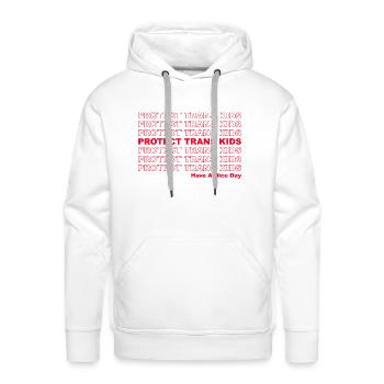 Protect Trans - LGBTQ Ally Trans Live Matter - Men's Premium Hoodie - white - Front - Liam (192cm)