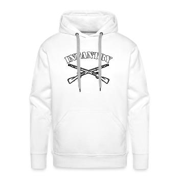 Fort Benning University - Army Infantry Crossed - Men's Premium Hoodie - white - Front - Liam (192cm)