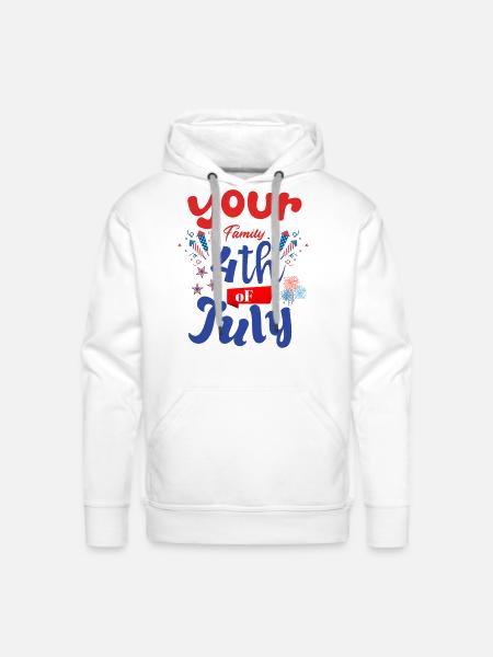 4th Of July - Men's Premium Hoodie - white