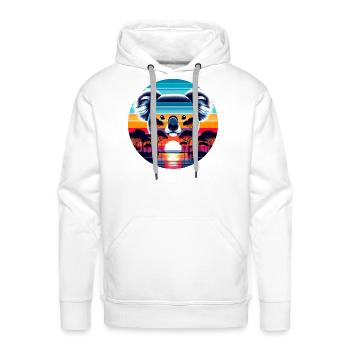 Art graphique cool Koala - Molleton à capuche Premium pour homme - blanc - Devant - Liam (192cm)