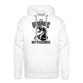 It's Venomous Not Poisonous Herpetology Zookeeper - Men's Premium Hoodie - white - Front - Liam (192cm)