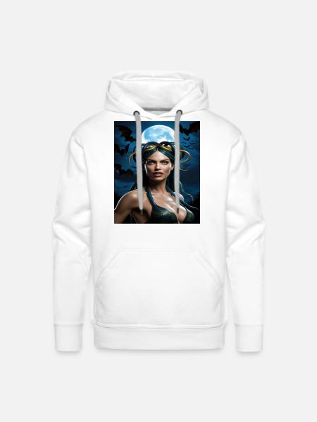 Snake City Woman t-shirt - Men's Premium Hoodie - white