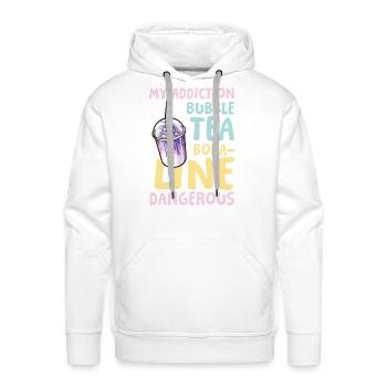 Funny Bubble Tea Saying for a Bubble tea drinker - Men's Premium Hoodie - white - Front - Liam (192cm)