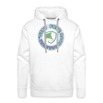 Stay Free Moon Dreamer | phozos | phrase - Men's Premium Hoodie - white - Front - Liam (192cm)