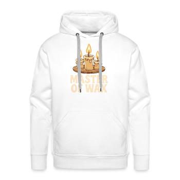 Master Of Wax for a Candles maker - Men's Premium Hoodie - white - Front - Liam (192cm)