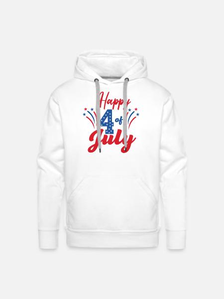 Happy 4th Of July - Men's Premium Hoodie - white