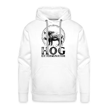Hog Exterminator Boar Hunting Wild Hog Hunter - Men's Premium Hoodie - white - Front - Liam (192cm)