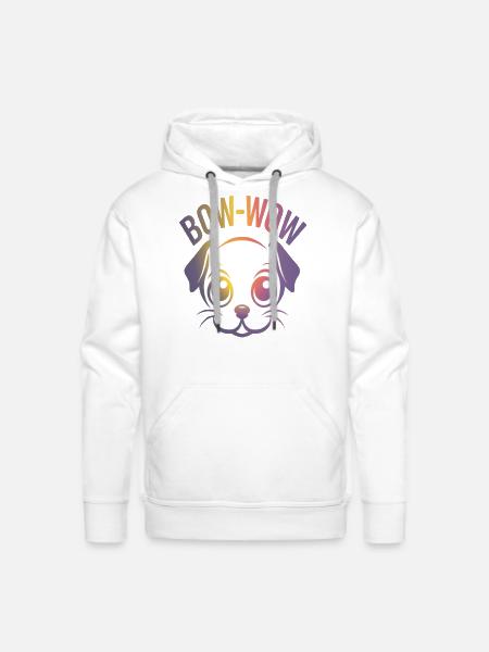 dog loyalty - Men's Premium Hoodie - white