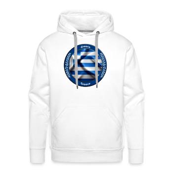 Greece - Men's Premium Hoodie - white - Front - Liam (192cm)