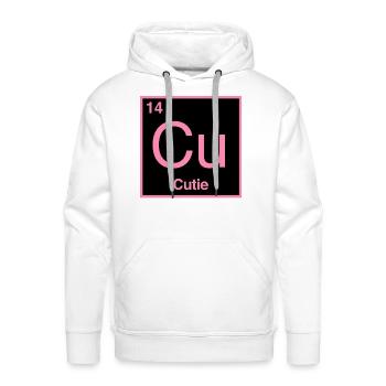 Periodic Table Cutie - Men's Premium Hoodie - white - Front - Liam (192cm)