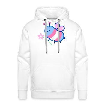 Trans pride bee - Men's Premium Hoodie - white - Front - Liam (192cm)